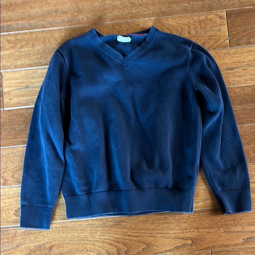 GAP Childens V-Neck Sweater in Navy Blue 100 percent organic cotton